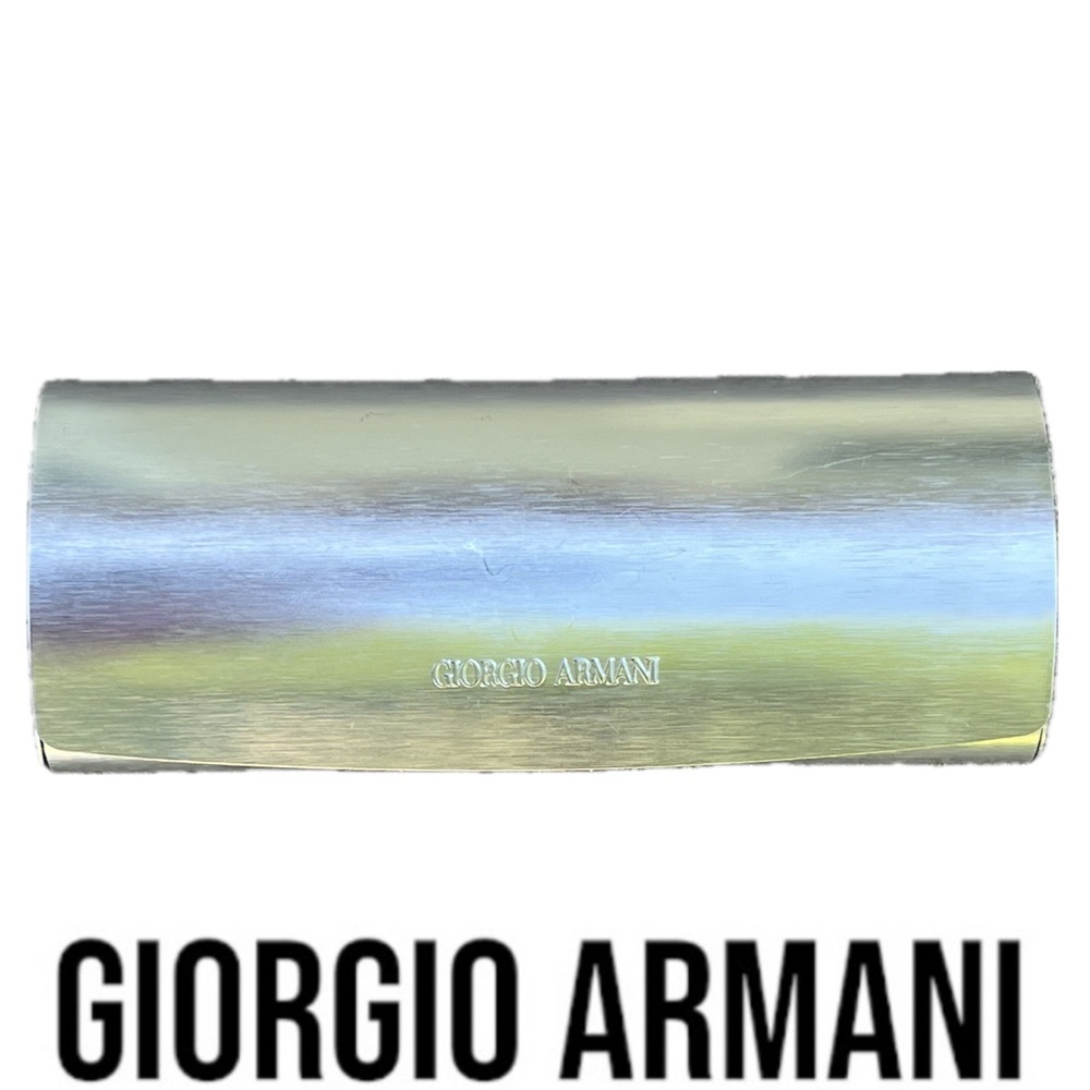 🕶️🔥Aluminum Silver Glasses/Sunglasses Metal Hard Clamshell Case Giorgio Armani